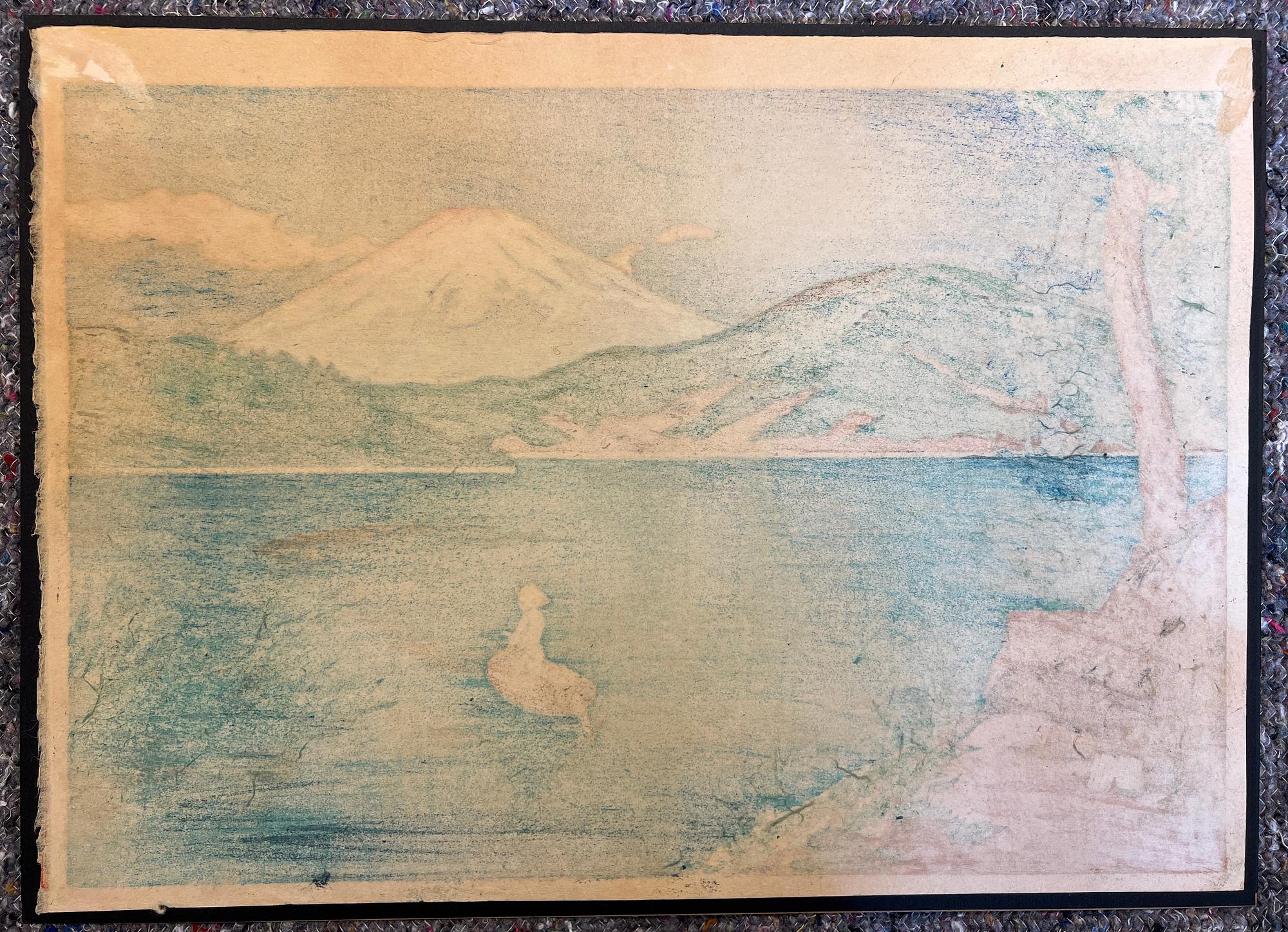 Yoshimoto Masao, "Fuji From Lake Ashi", post 1951.