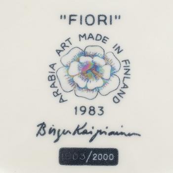 BIRGER KAIPIAINEN, ceramic Fiori dish, marked "Birger Kaipiainen, Arabia art made in Finland 1983", numbered 1903/2000.