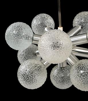 SPUTNIKLAMPA, 1970-tal, höjd 75 cm.