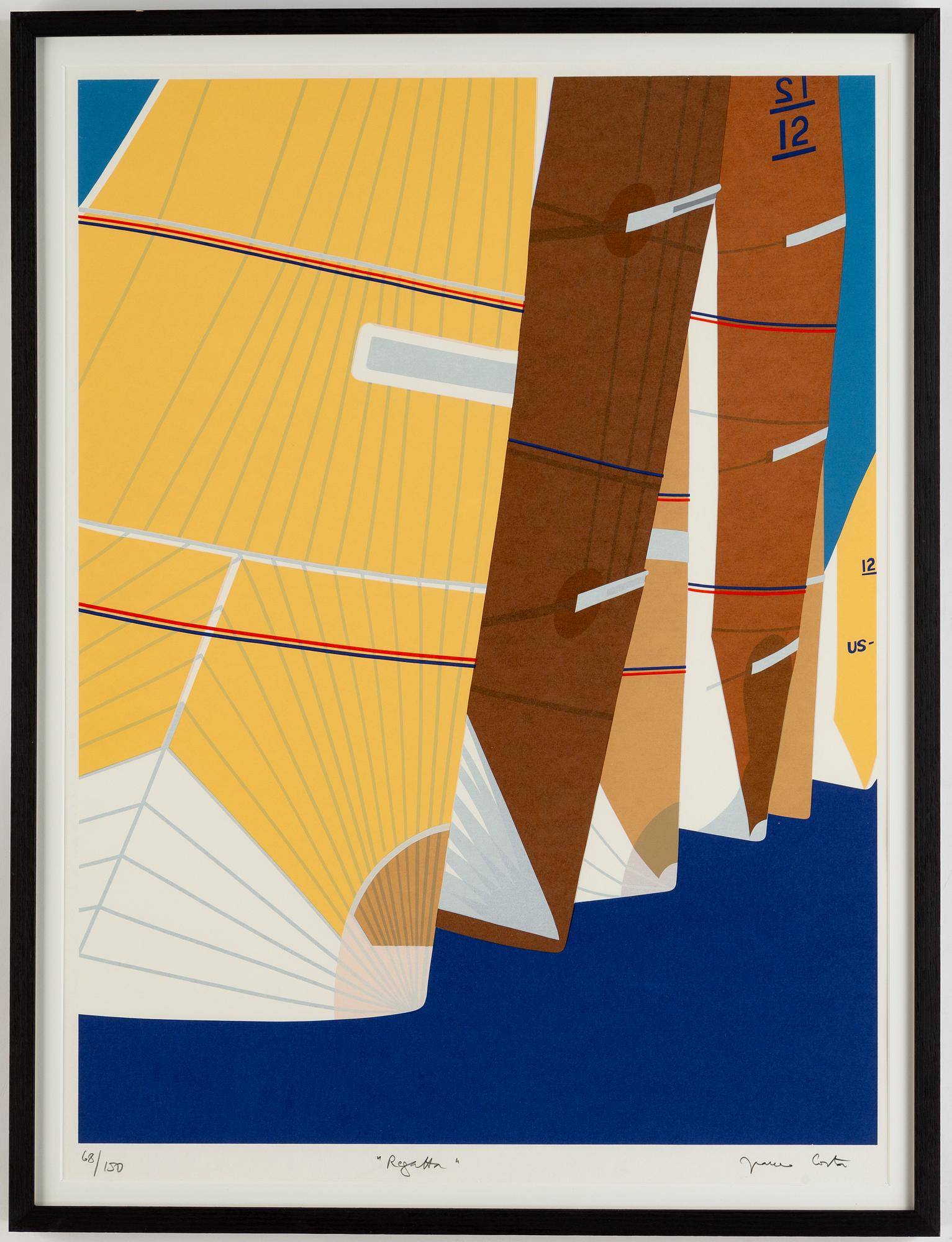 Franco Costa, silkscreen in colours, signed 68/150.