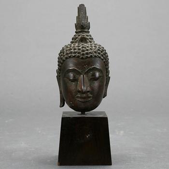 BUDDHAHUVUD, brons, Thailand.