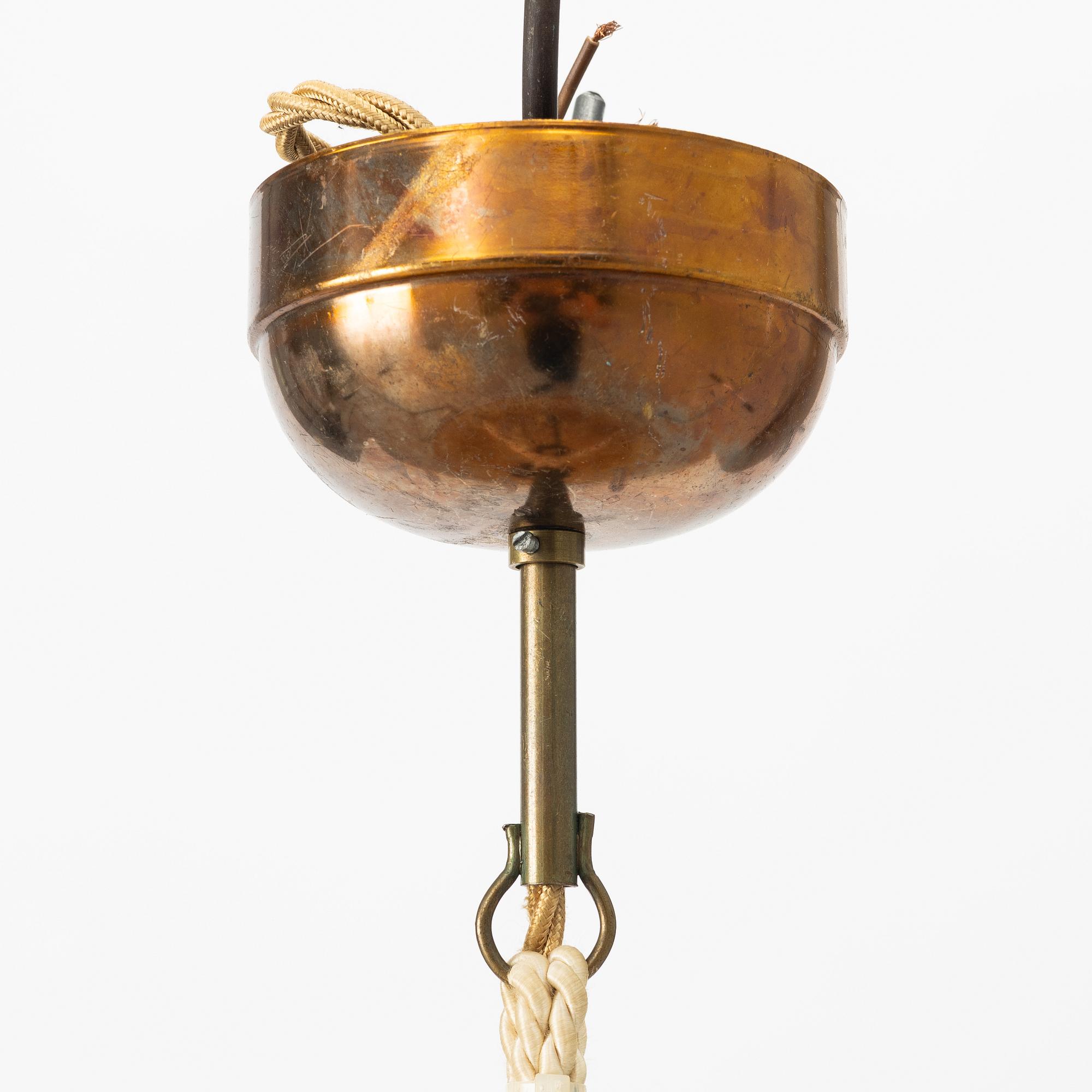 Harald Notini, taklampa, modell 10074, Arvid Böhlmarks Lampfabrik, Stockholm, 1920-tal.