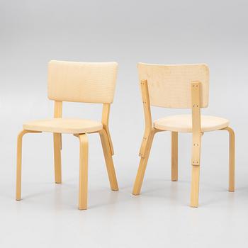 Alvar Aalto, four model 63 chairs, Artek, late 20th century.