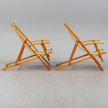 a pair of mid 20th century bech chairs.