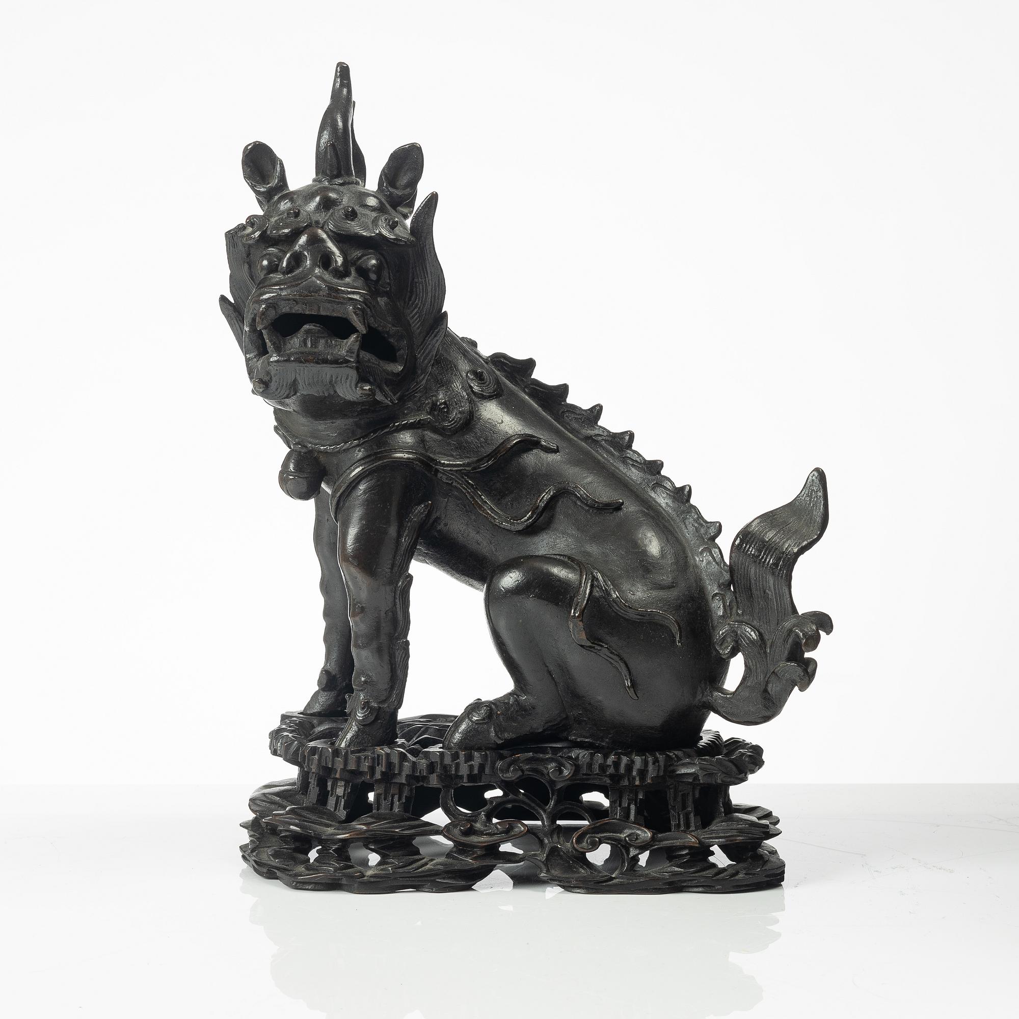 Figurin, Qilin, brons, Kina, sen Qingdynasti/1900-talets första hälft.