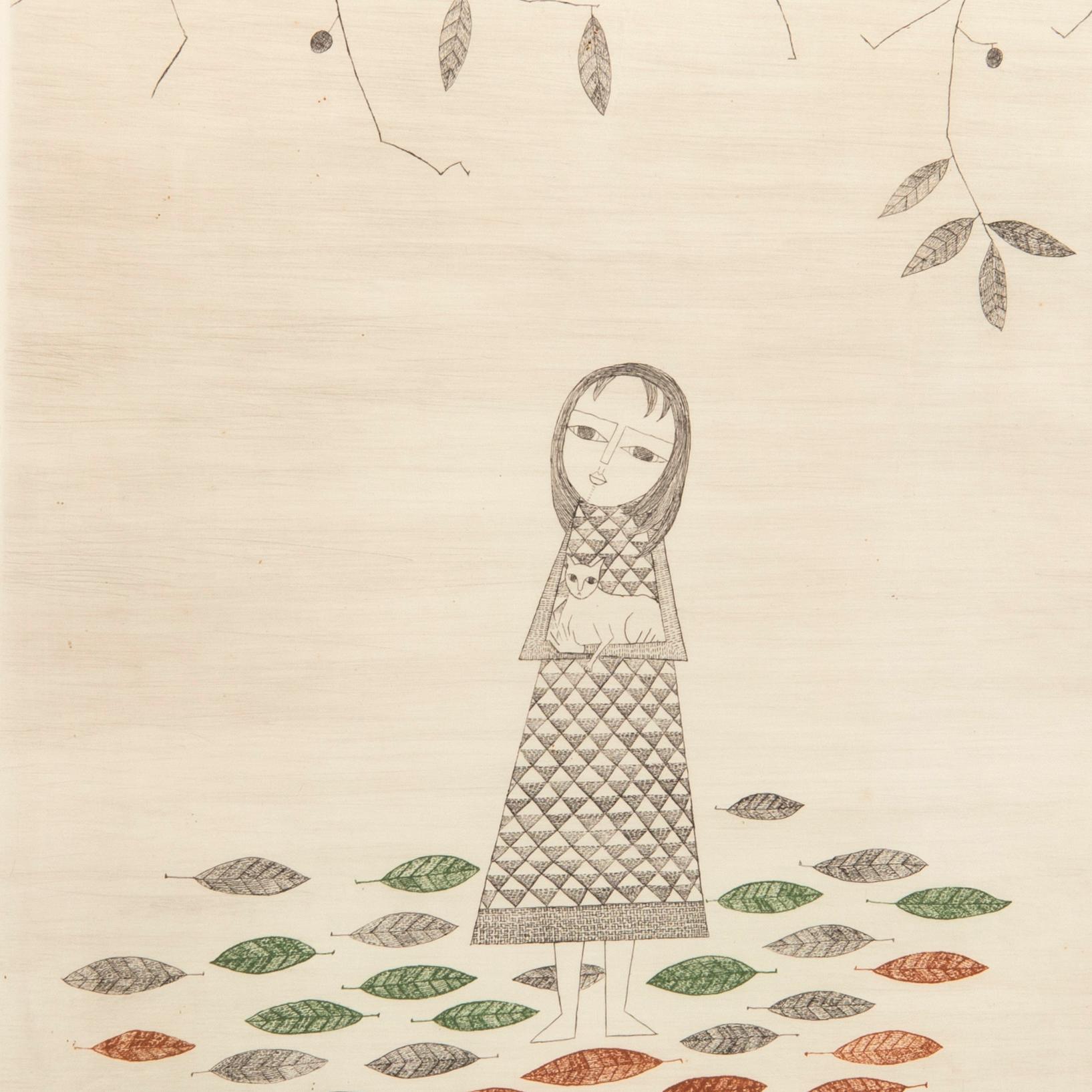 Keiko Minami, "Girl with Cat".