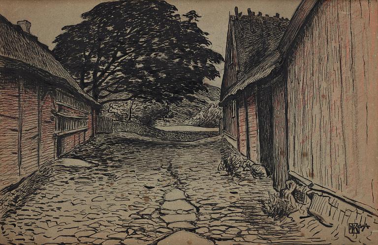 Nils Kreuger, Village street in Apelvik outside of Varberg on the west coast of Sweden.