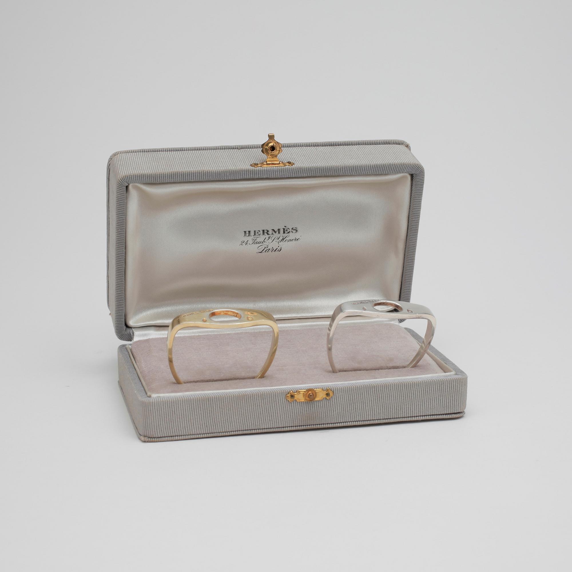 HERMÈS, a pair of serviette rings.