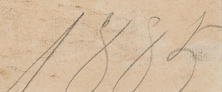 POUL S. CHRISTIANSEN, kolteckningar, 2 st, den ena signerad, daterade 1881 och 1885.