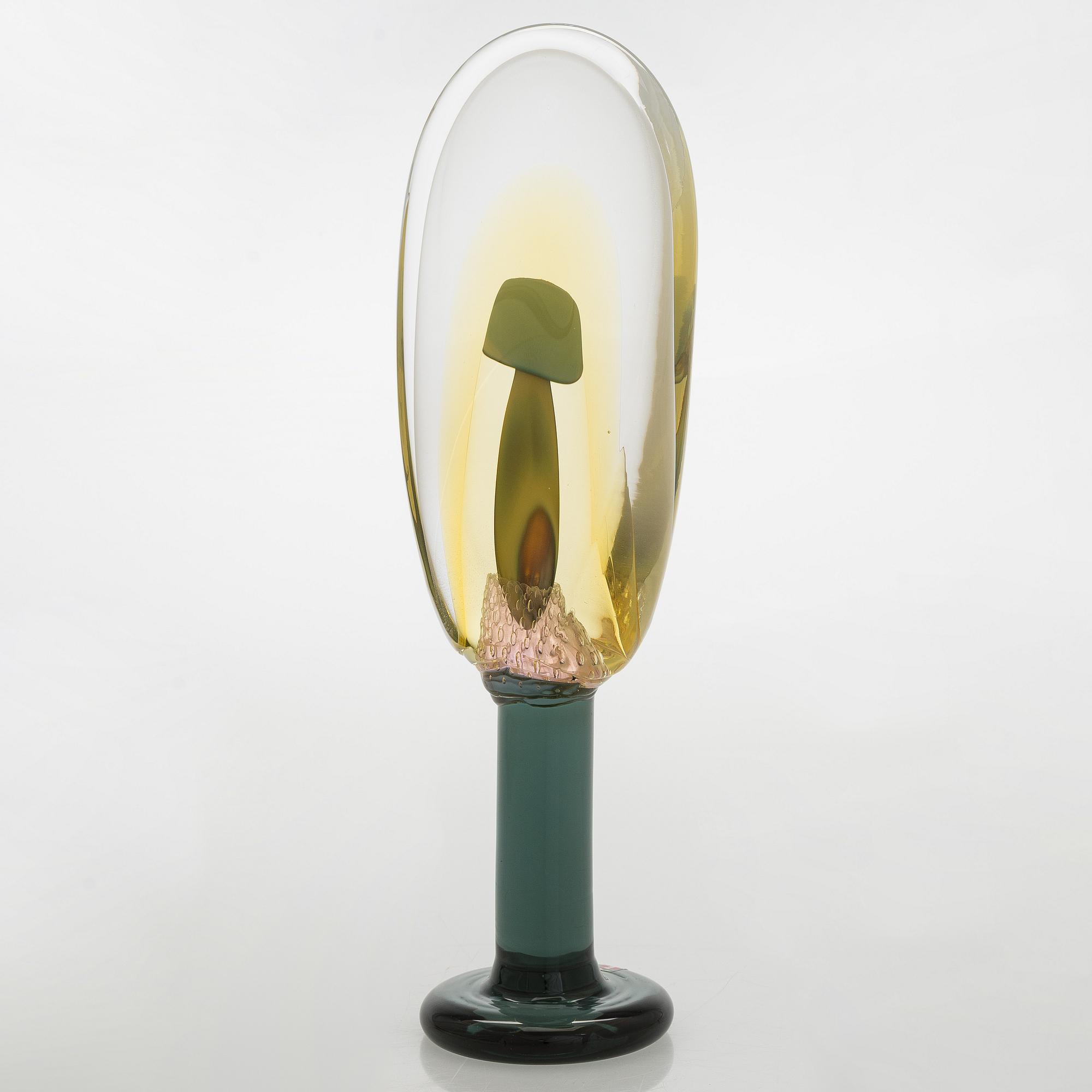 Oiva Toikka, skulptur, "Lollipop", signerad Oiva Toikka, Nuutajärvi 2009 86/100.