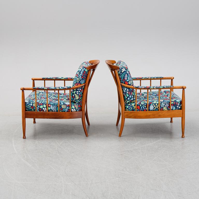 A pair of 'Skrindan' armchairs by Kerstin Hörlin-Holmquist for OPE möbler.