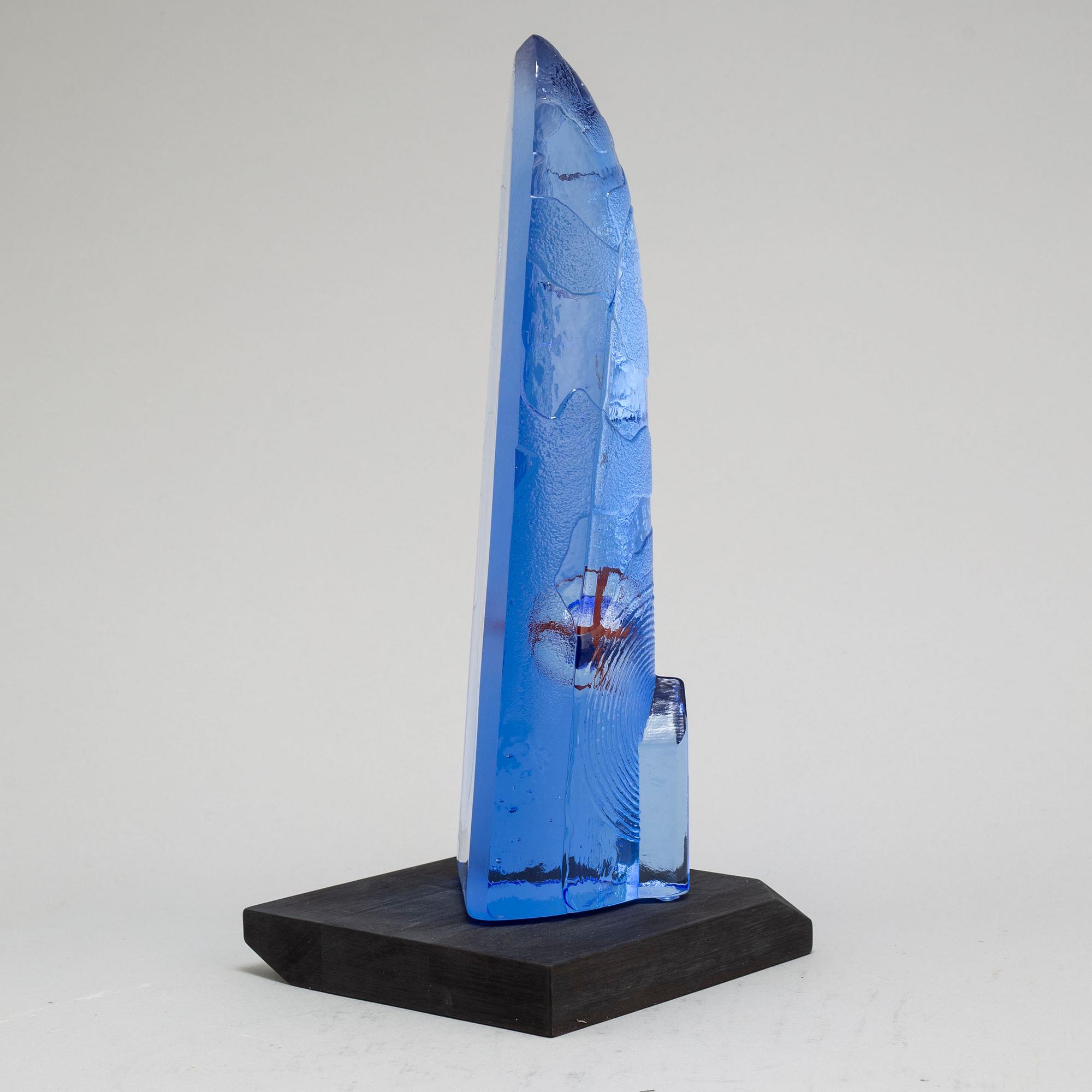 BERTIL VALLIEN, skulptur, "The sky is the limit", glas, Kosta Boda, signerad B. Vallien.