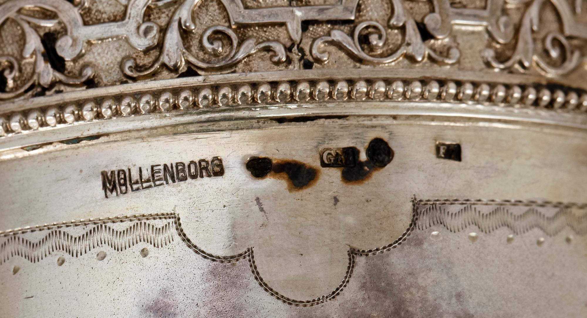 POKAL med LOCK, silver, Möllenborg, Stockholm, 1908.