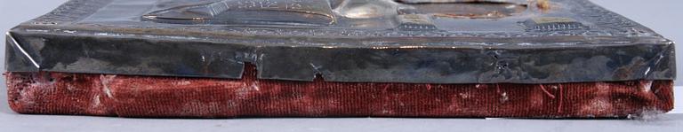 IKON MED RIZZA, silver, Ryssland, 1800/1900-tal.