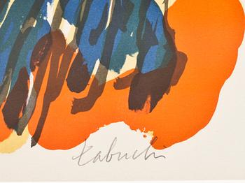 YASSE TABUCHI, 2 st. Färglitografier, signerade.