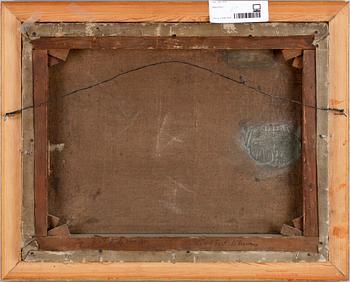 OKÄND KONSTNÄR, olja på duk, sign GW. 1800/1900-tal.