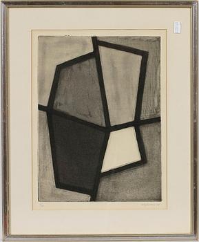 PIERRE OLOFSSON, litografi samt aquatint, sign. Numr 38/40 resp 2/40. En dat 1948.