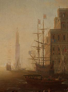 Claude Lorrain After, Port scene with the Villa Medici.