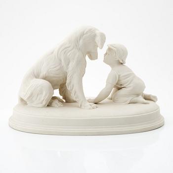 A biscuit porcelain sculpture from Gustavsberg, 1908.