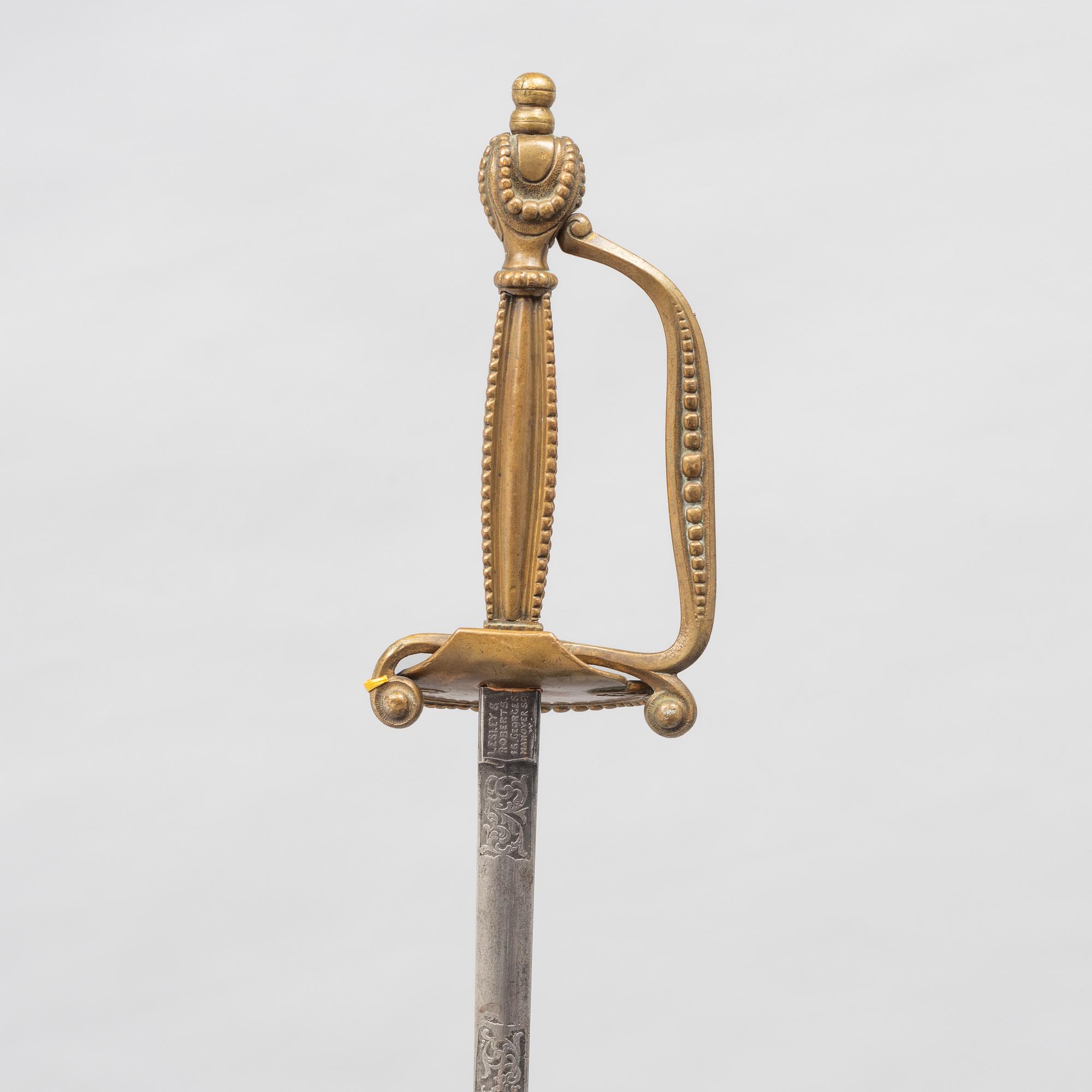 Dress sword, English early 20th century, with scabbard.