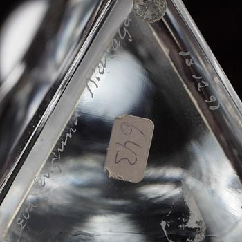 SKULPTUR, glas, Eva Englund, signerad.