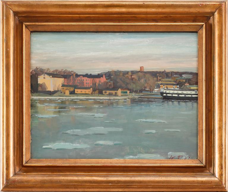 NILS TYDÉN, olja på pannå. Sign.