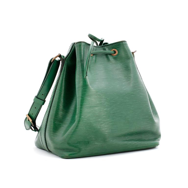 LOUIS VUITTON, a green epi leather shoulderbag, "Petite Noé".