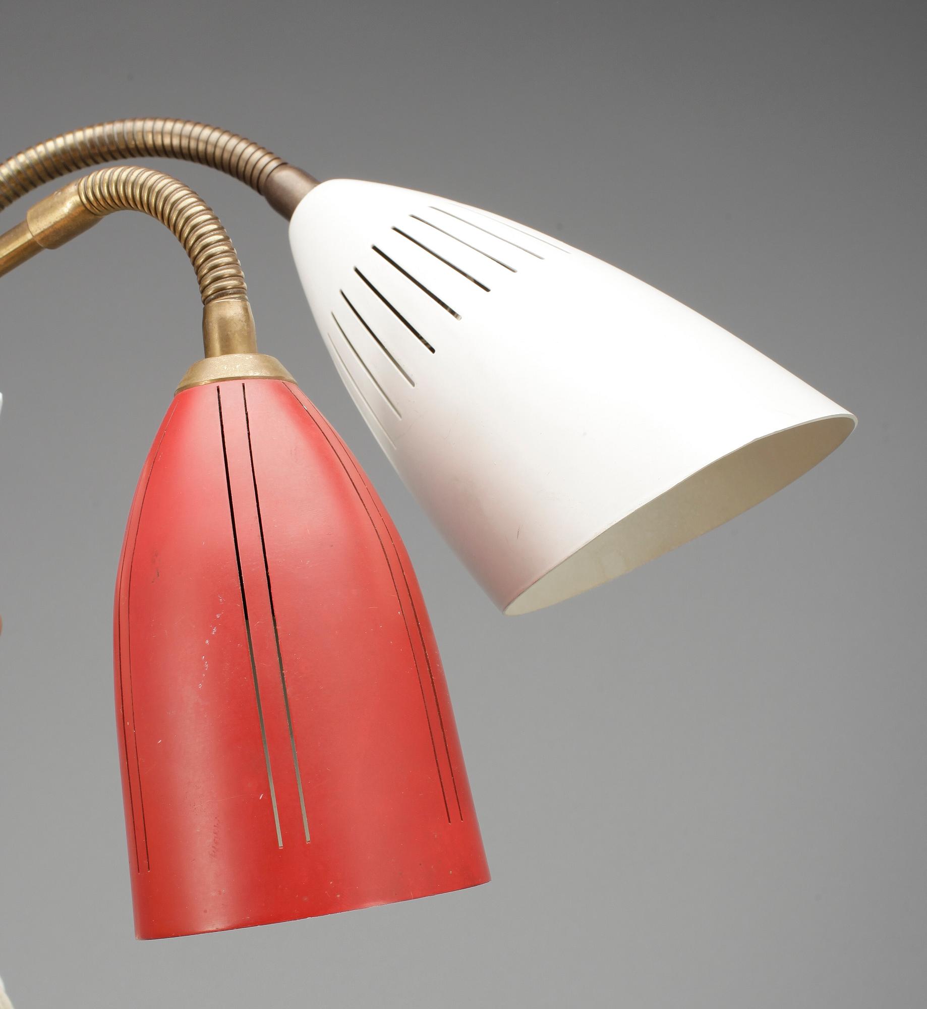 VÄGGLAMPOR, 2 st, 1950/60-tal.