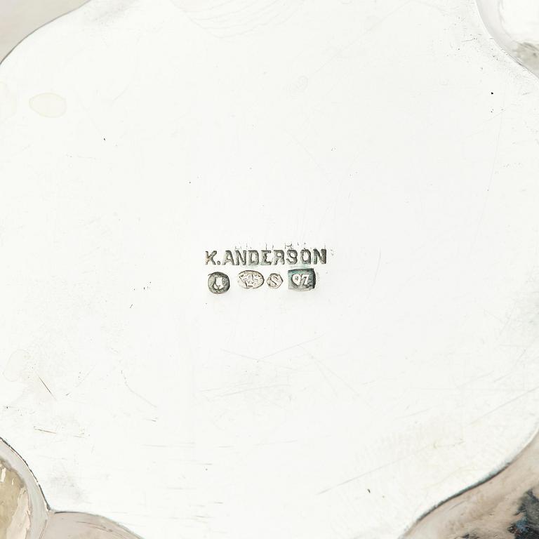 Karl Anderson, a silver coffee- and teaset, 4 pieces, Stockholm, Sweden 1918.