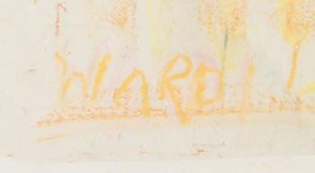 Rafael Wardi, pastel, signed.