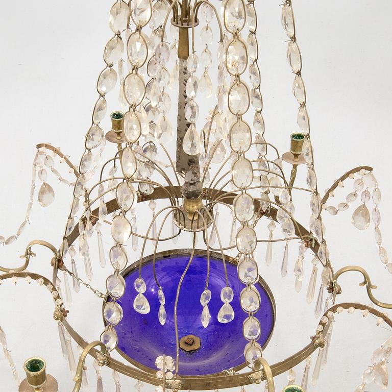 Chandelier in the Gustavian style, circa 1900.
