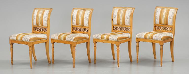 STOLAR, 4 stycken, 1800-talets första hälft.