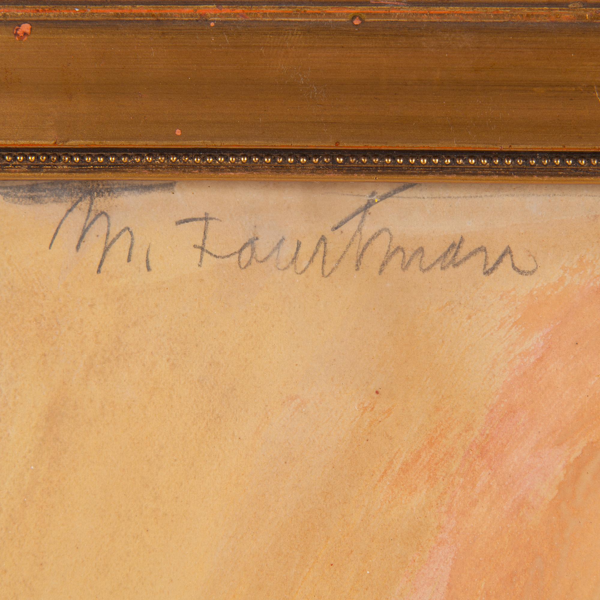 MOLLIE FAUSTMAN, gouache, signed.