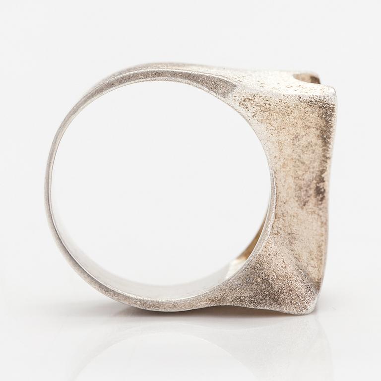 Lapponia, A sterling silver ring, a pair of earrings and a tie pin.