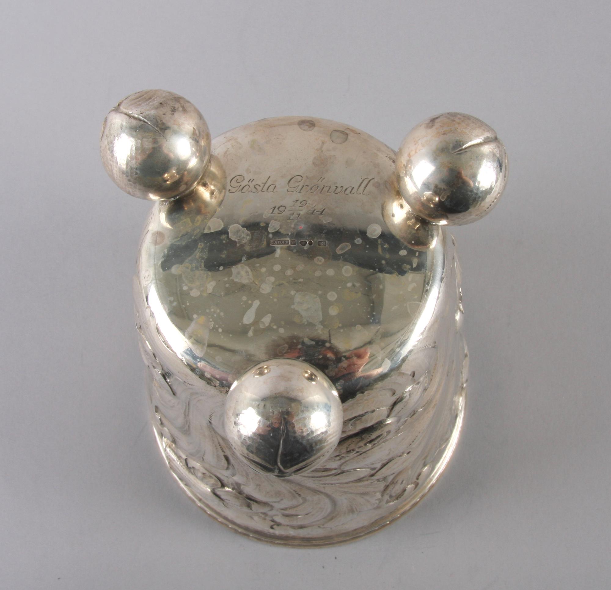 VAS, silver, GADAB, Malmö 1943, barockstil.