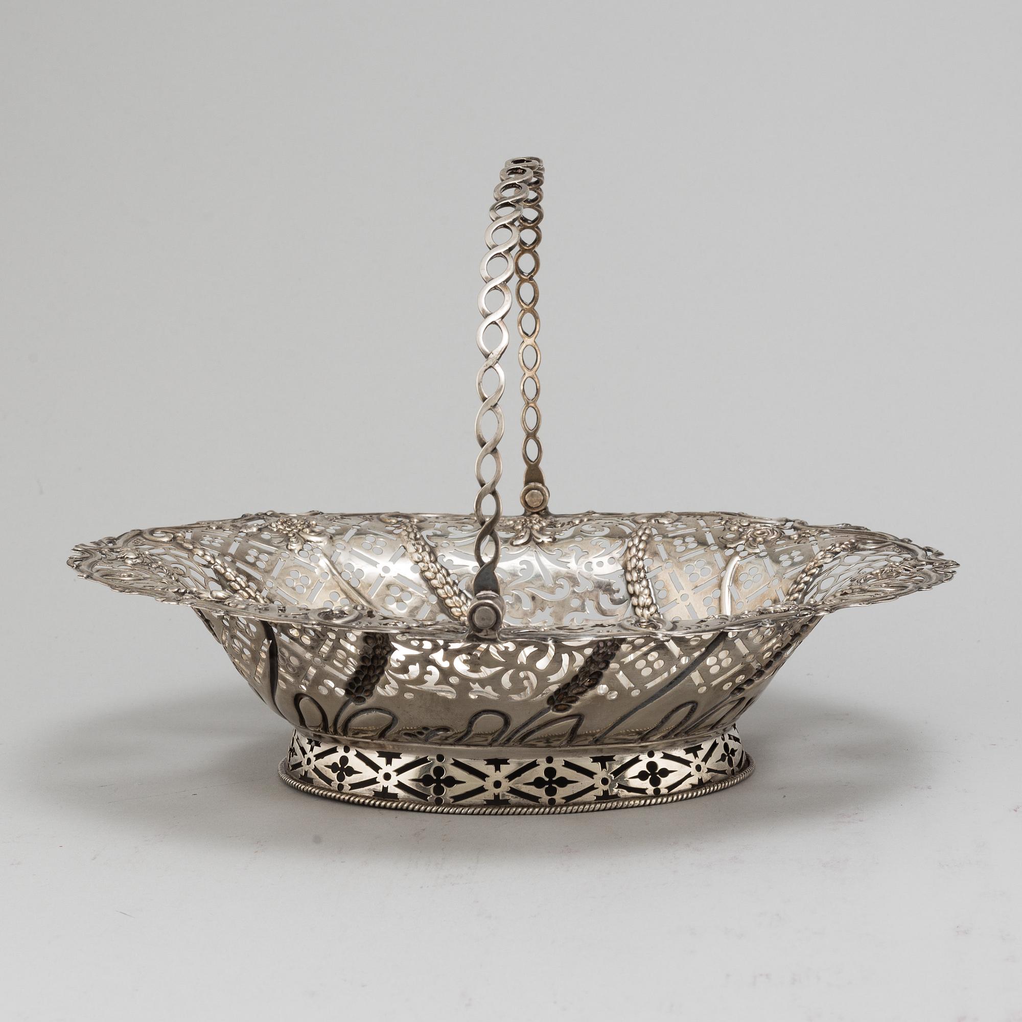 Richard Meach, konfektkorg, silver, London 1767.