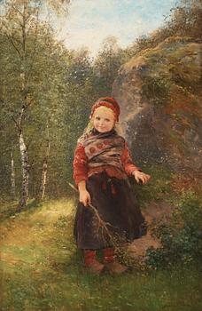 810. Severin Nilson, Girl in Greenery.