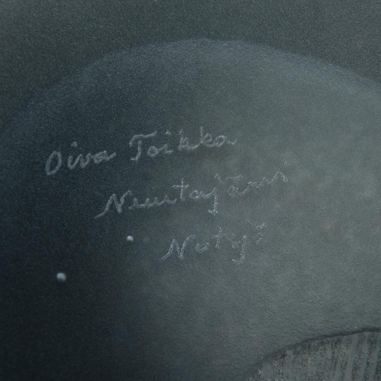 OIVA TOIKKA, pullo, signeerattu Oiva Toikka Nuutajärvi Notsjö.