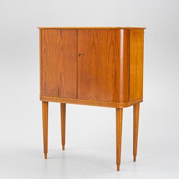 A mahogany veneered Swedish Modern bar cabinet, Förenade Möbelfabrikerna, 1940's.