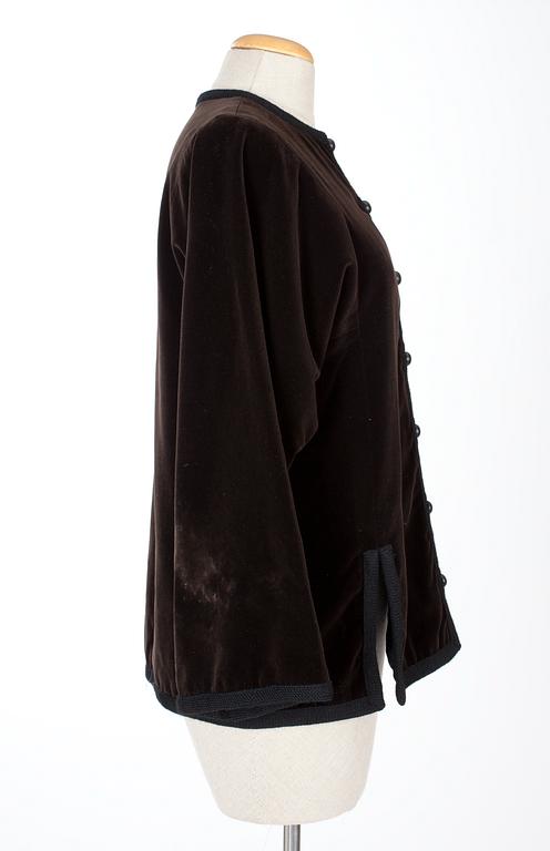 An Yves Saint Laurent jacket, from the Russian Collection.