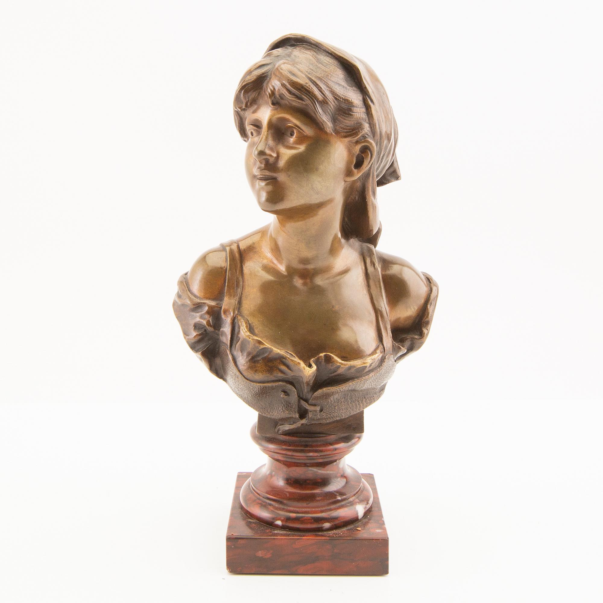 Mathurin Moreau, after sculpture, bears a signature, patinated bronze.