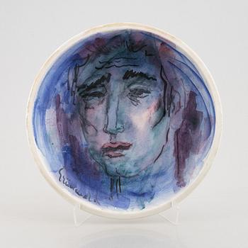Isaac Grünewald, a creamware dish, Rörstrand, 1943.