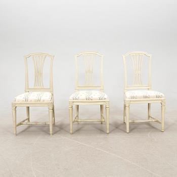 Chairs 7 pcs Gustavian Stockholm works signed Johan Hammarström (master in Stockholm 1794-1812).