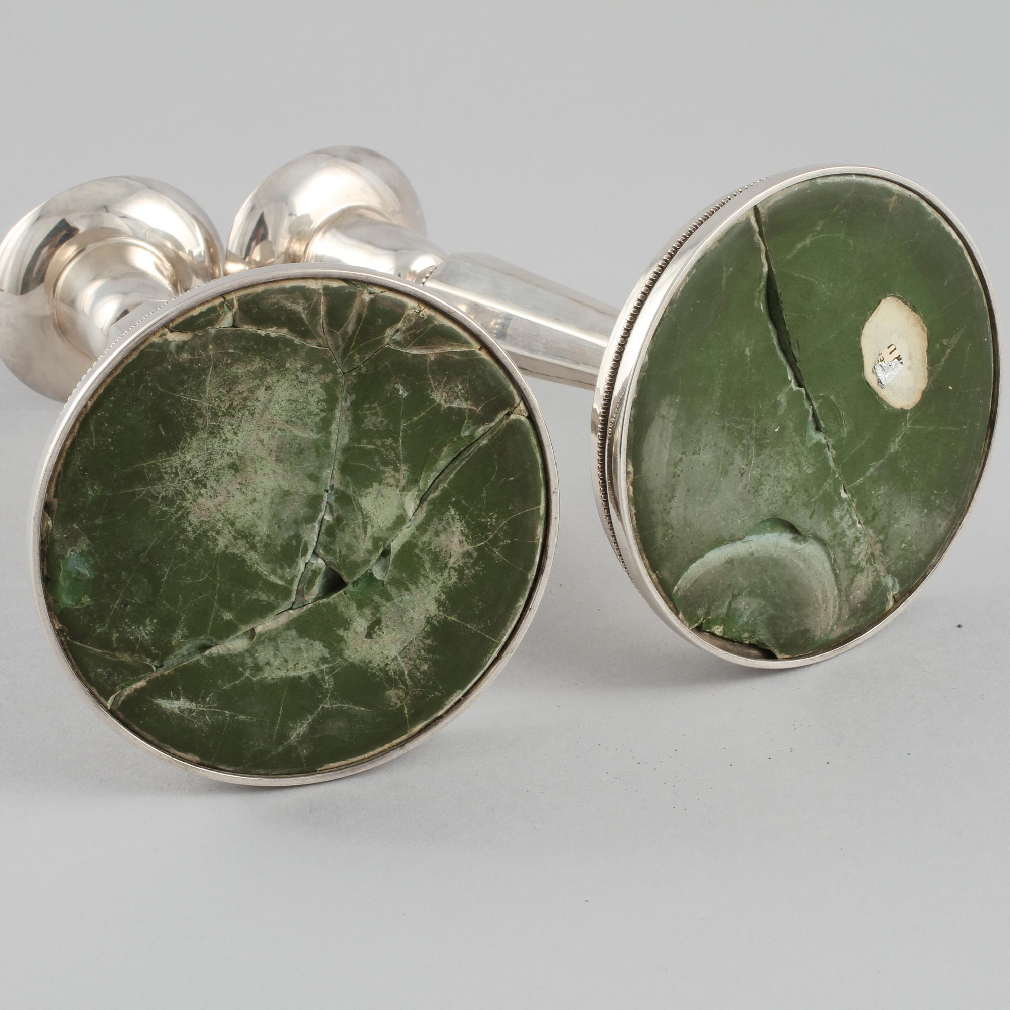 LJUSSTAKAR, ett par, silver, Markströms Guldsmeds Ab, Uppsala, 1956.
