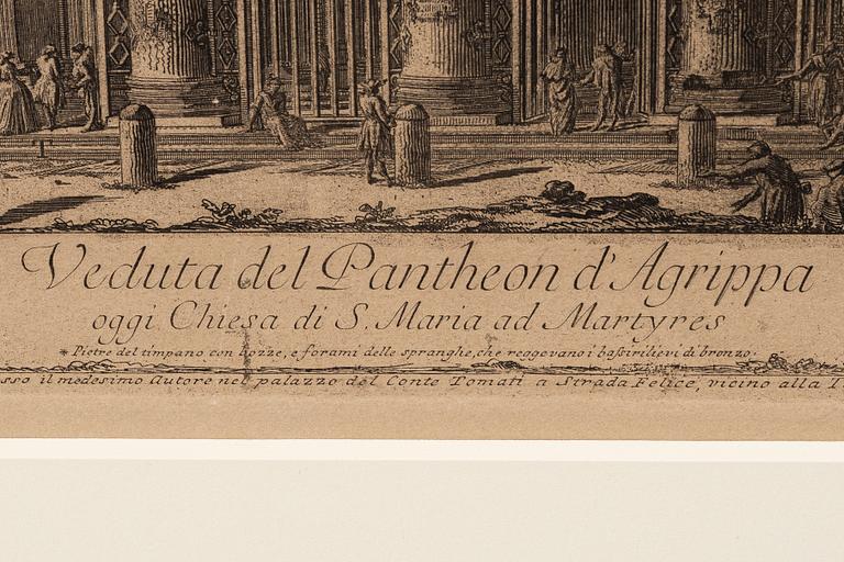 Giovanni Battista Piranesi, Efter, "Veduta del Pantheon d'Agrippa".