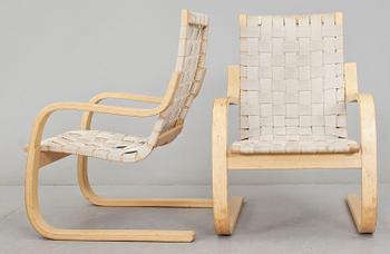 FÅTÖLJER, ett par, "406", Alvar Aalto, Finland, 1900-talets slut.
