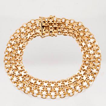 Bracelet x-link 18K gold, Stockholms Ädelsmide 1964.