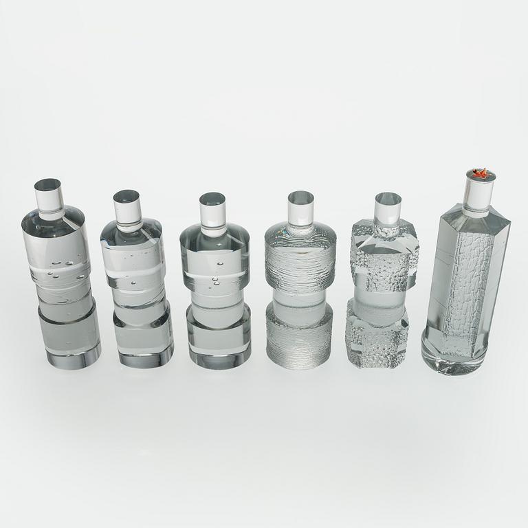 Timo Sarpaneva, prototyper, 6 st, signerade Original Design Timo Sarpaneva 1976 Iittala.