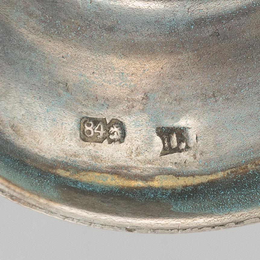 Bägare samt kalk, silver, Ryssland, 1800-talets andra hälft.