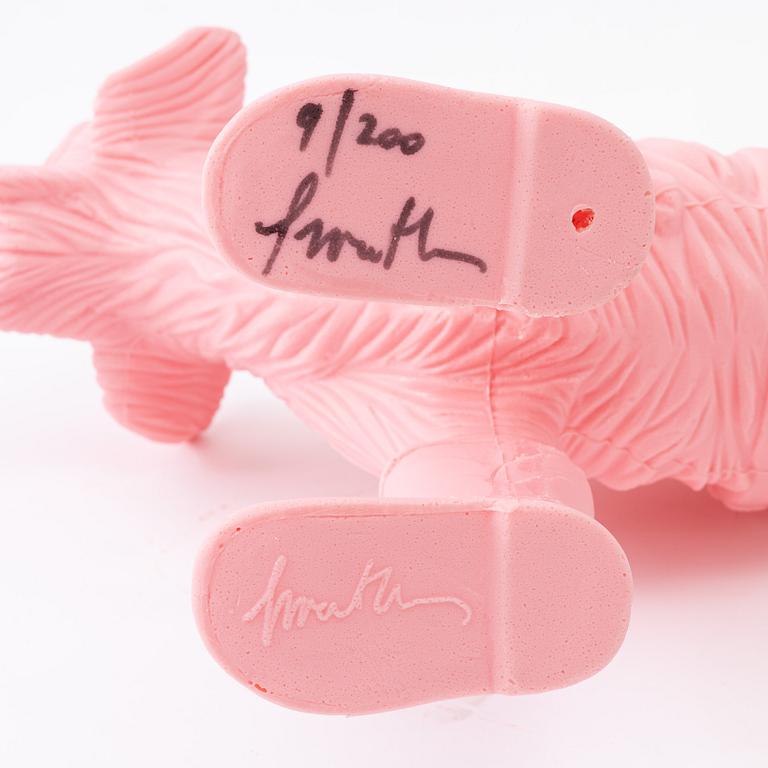William Sweetlove, "Cloned Schnauzer with water bottle". (Pink).